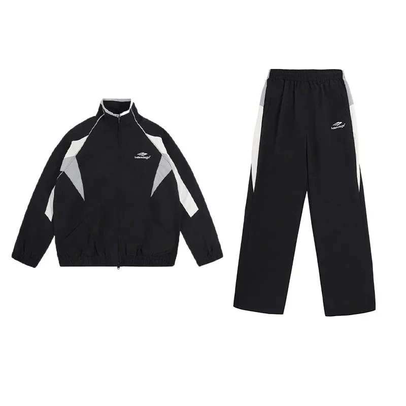 Balenciaga Black-White Geometric Track Suit Set