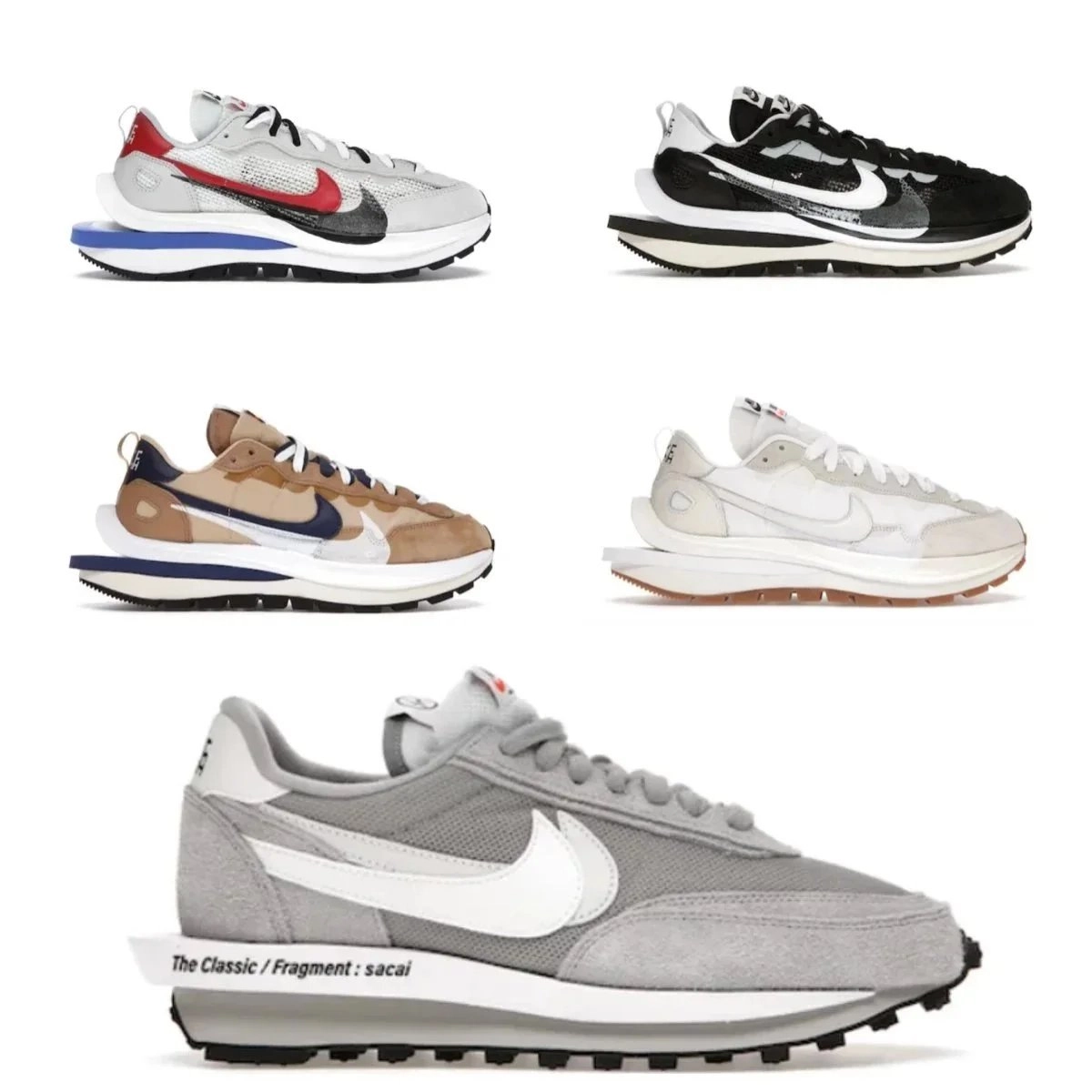 Nike Sacai LDWaffle Grey White Fragment Collaboration