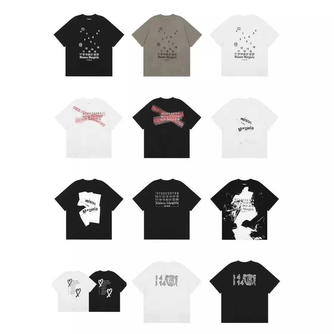 Maison Margiela Replica Number Grid T-Shirt Black