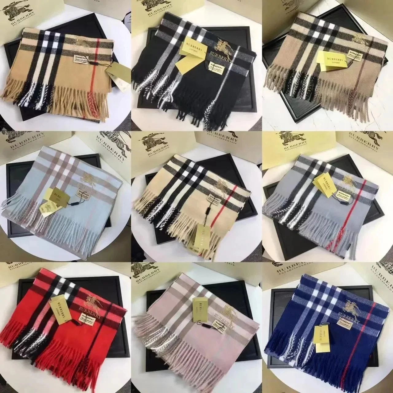 Burberry Classic Check Cashmere Scarf - Iconic Tartan Pattern