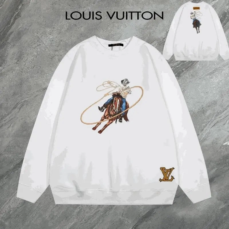 Louis Vuitton Cowboy Rodeo Print White Sweatshirt