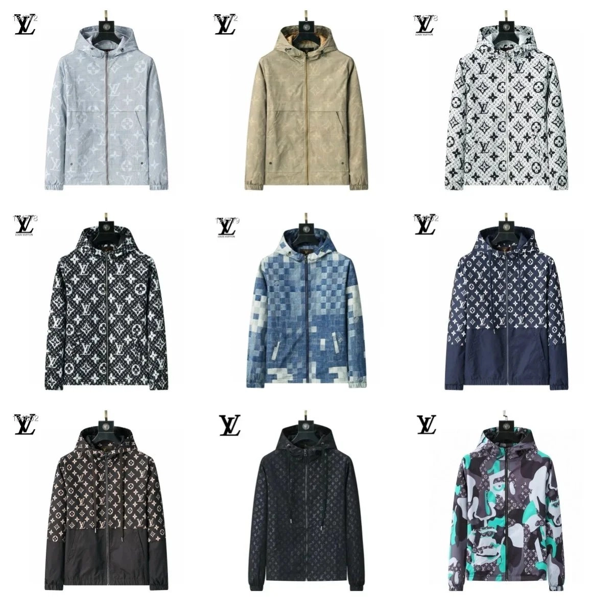 Louis Vuitton Monogram Print Hooded Windbreaker Jacket