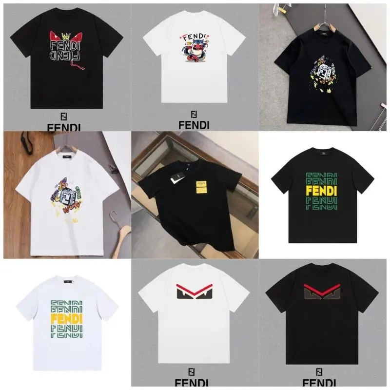 FENDI Monster Eye Logo T-Shirt Black Graphic Print