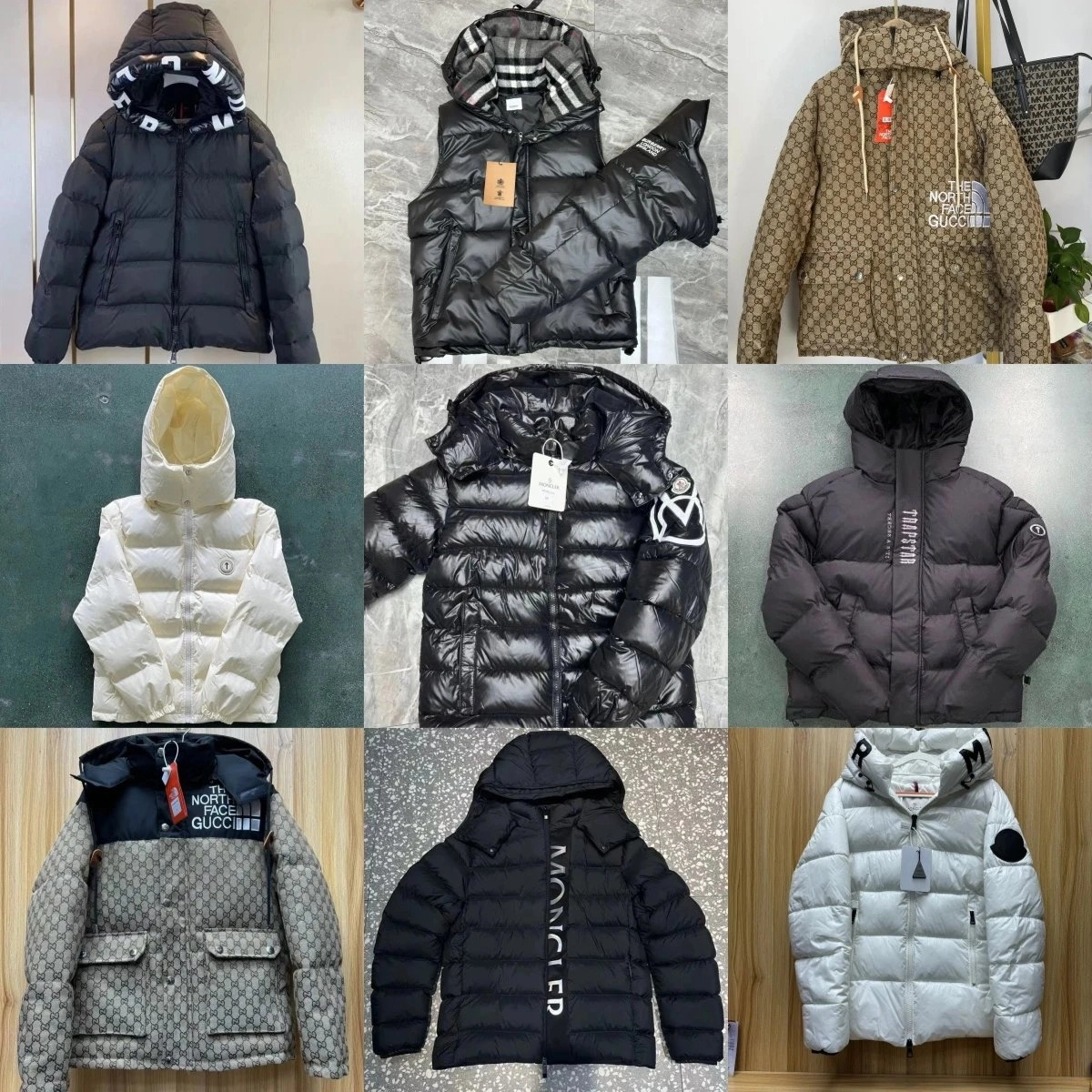 Moncler Genius 70th Anniversary Black Puffer Jacket with Logo Tape