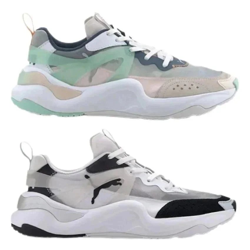 Puma RS-X3 Soft Mint and Black Mesh Sneakers