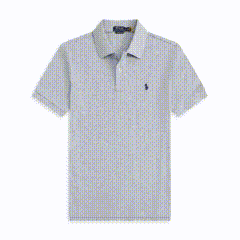 Polo Ralph Lauren Classic Fit Polo Shirt - Gray Micro-Check Pattern