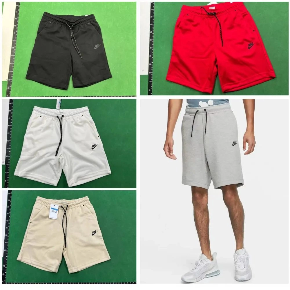 Nike Tech Fleece Shorts - Black Red White Beige Color Options