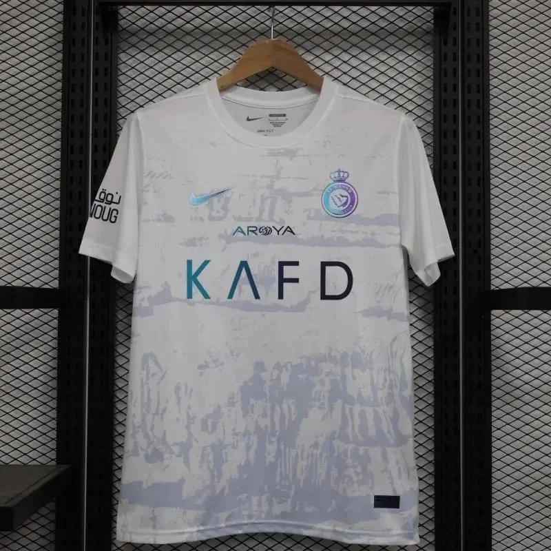 Nike Al-Ittihad FC 2023-24 Away Jersey - White Abstract Print