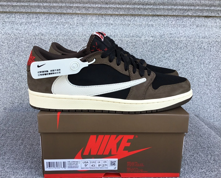 Nike Air Jordan 1 Low Travis Scott Cactus Jack Brown Black