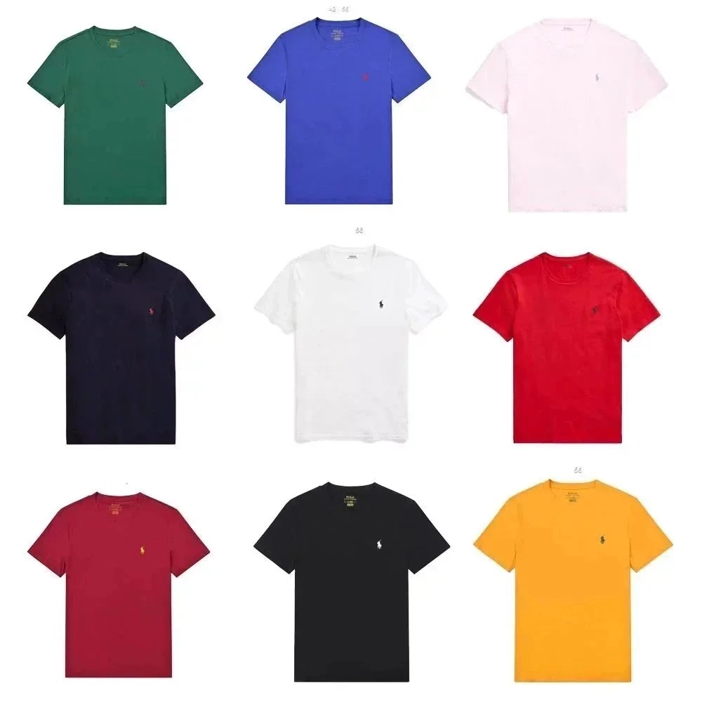 Polo Ralph Lauren Classic Cotton T-Shirt - Navy Blue with Embroidered Pony Logo