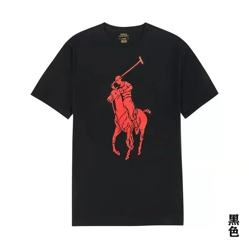 Polo Ralph Lauren Big Pony Black T-Shirt with Red Logo