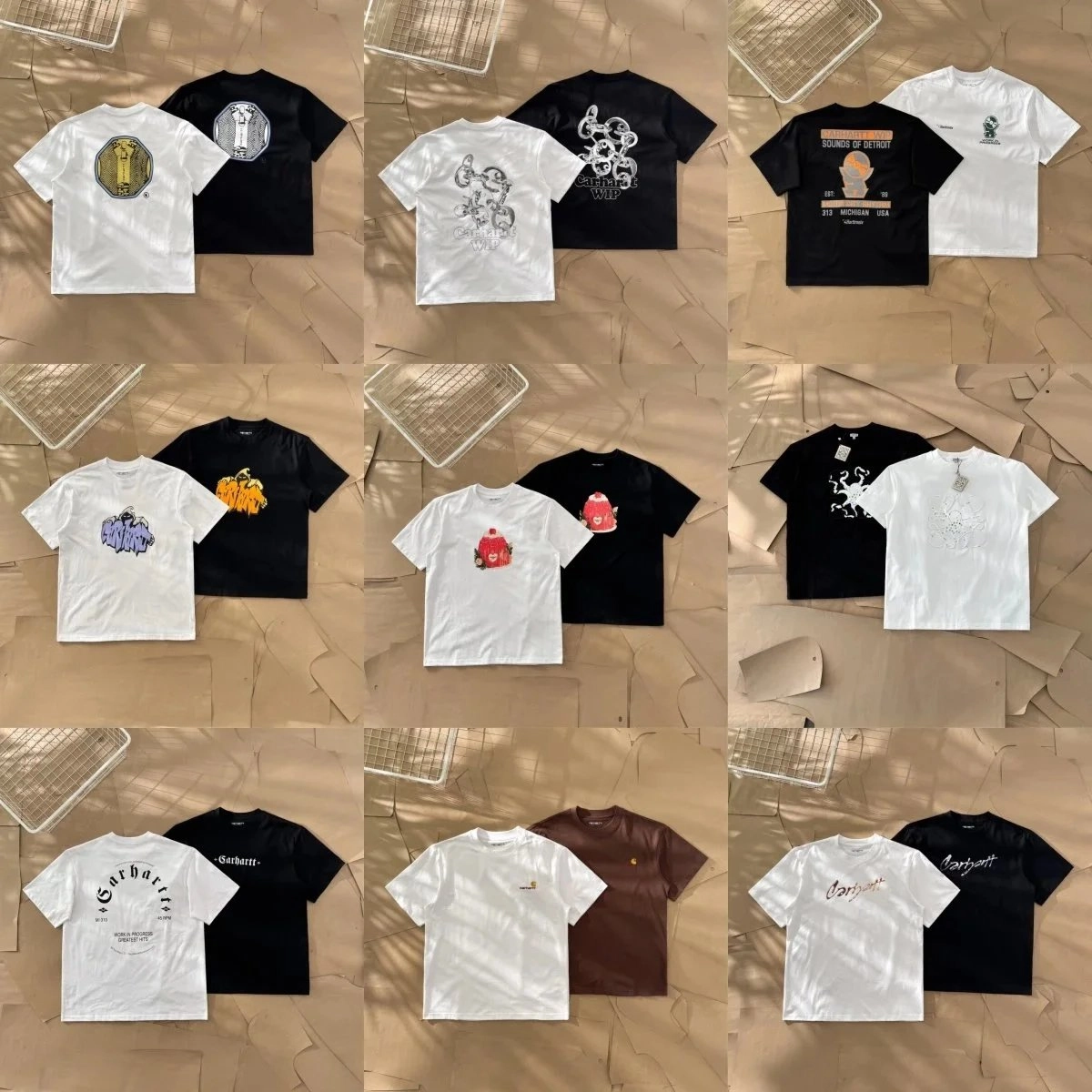 Carhartt WIP Graphic Print T-Shirt - White with Octagonal Logo