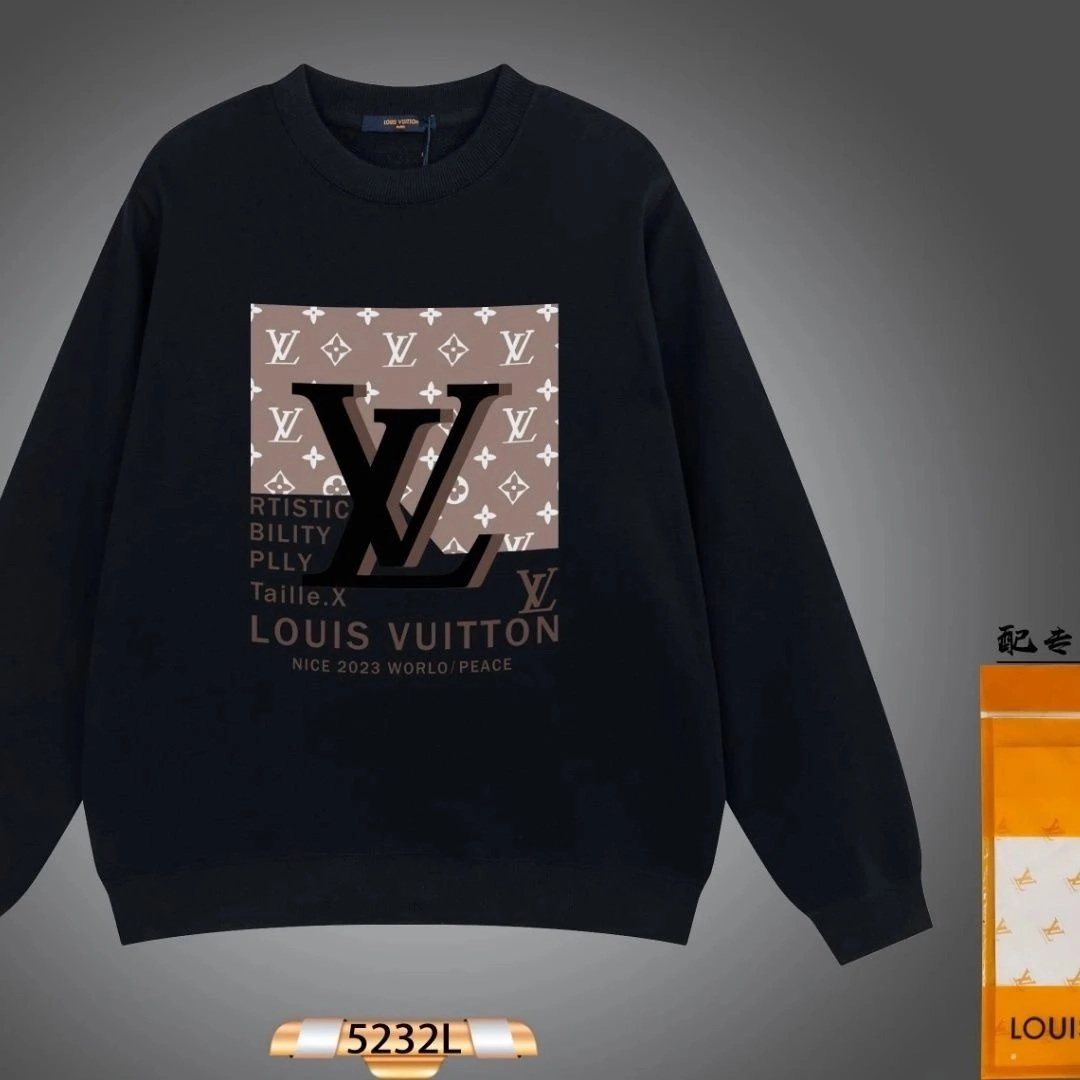 Louis Vuitton LV Monogram Graphic Sweatshirt Black