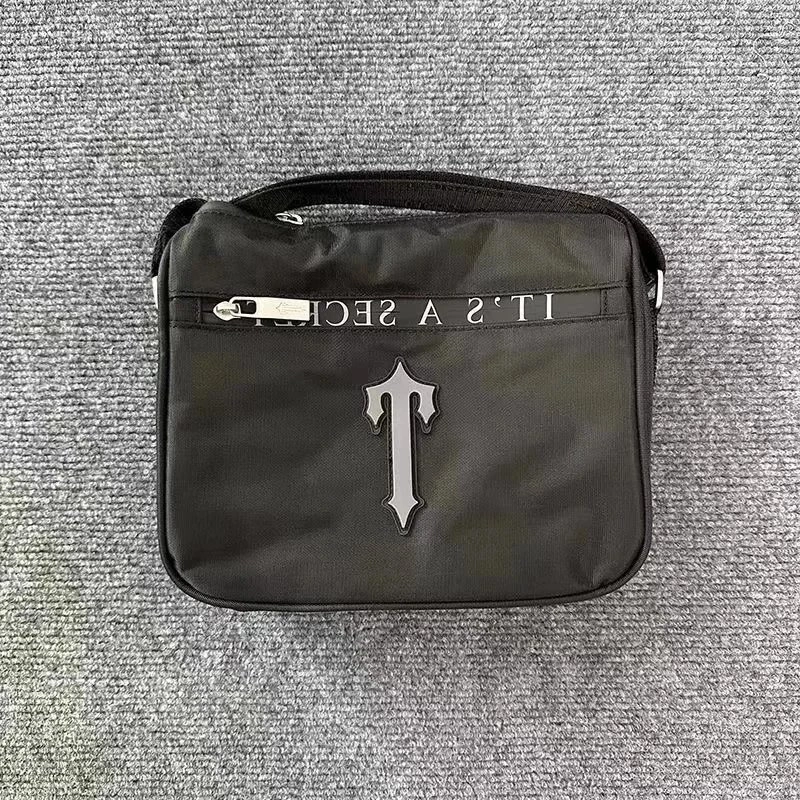 Travis Scott Cactus Jack Black Crossbody Bag with Logo Patch