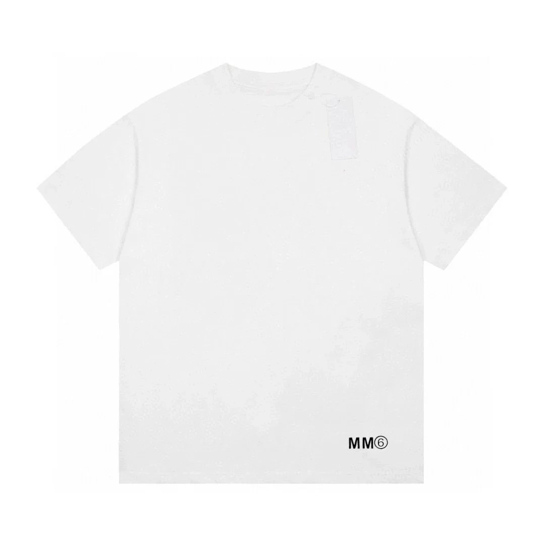Maison Margiela MM6 White Oversized T-Shirt with Logo Print