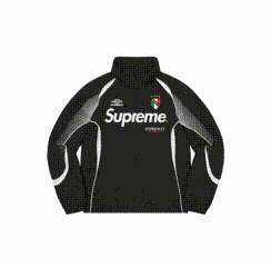 Supreme Umbro Soccer Jacket Black Mesh Panel Design