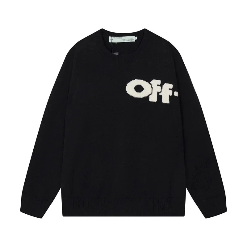 Off-White Off-Logo Knit Sweater Black