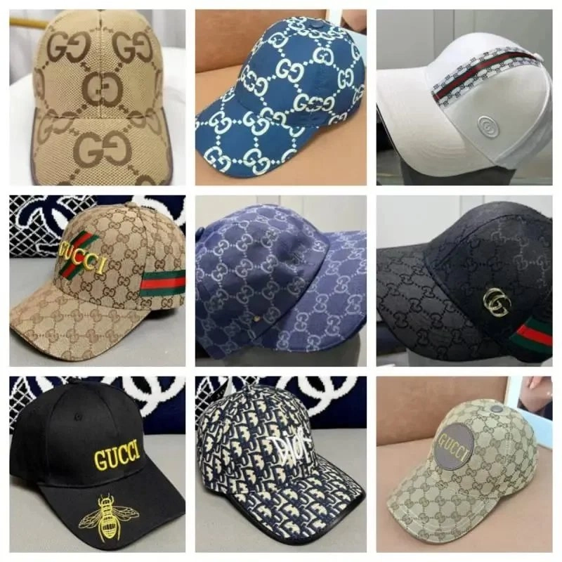 Gucci GG Monogram Baseball Cap Beige Brown Interlocking Logo