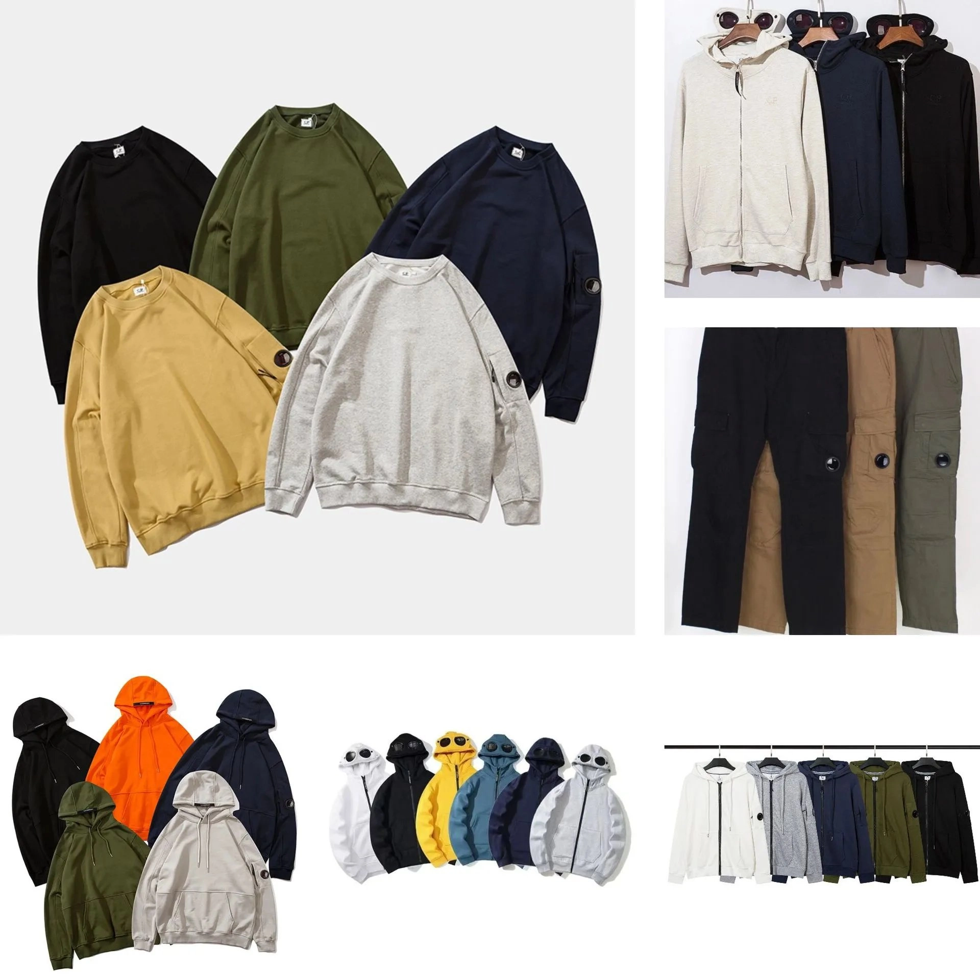 C.P. Company Goggle Hoodie Sweatshirt - Grey with Lens Detail