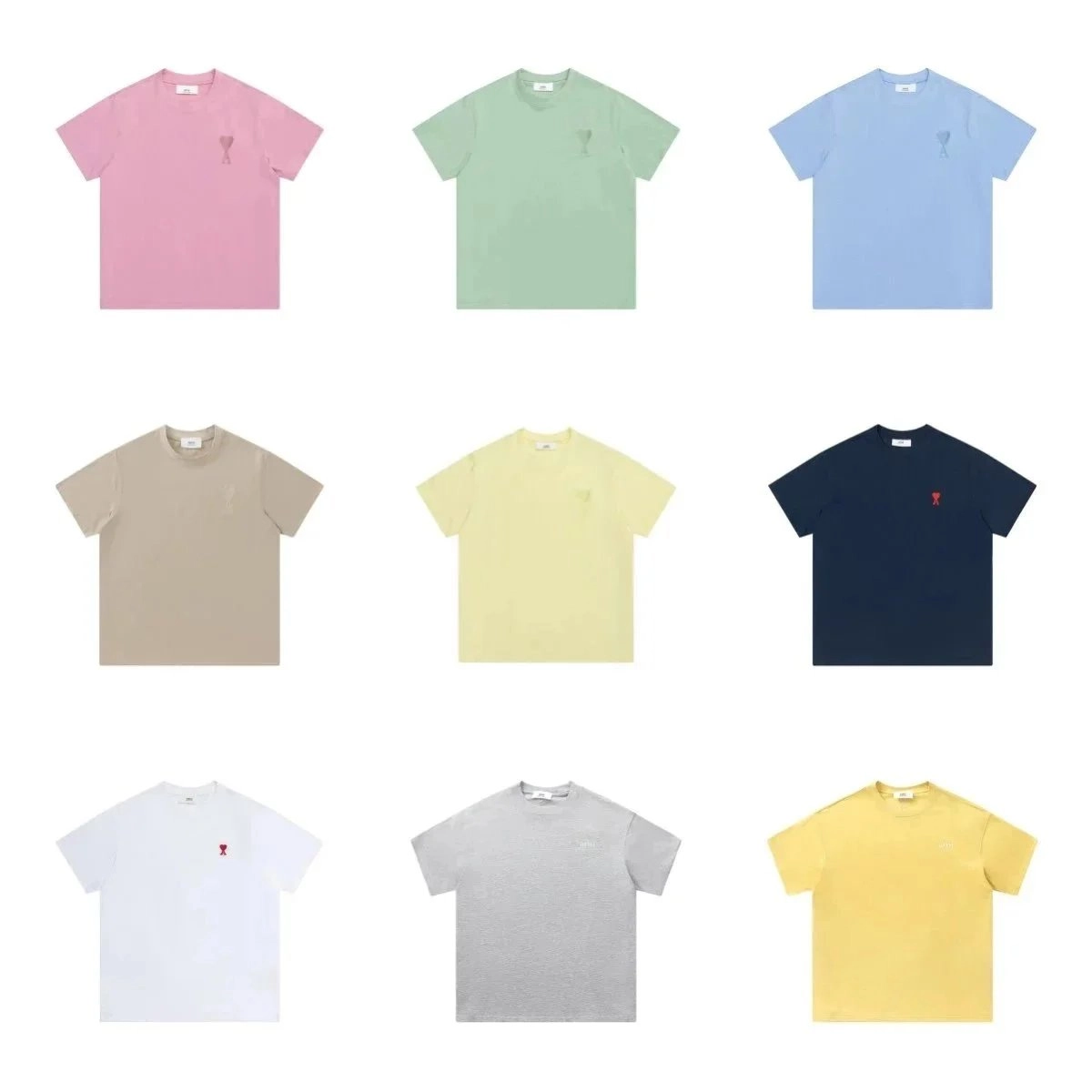 Ami Paris Classic Heart Logo T-Shirt - Pastel Pink