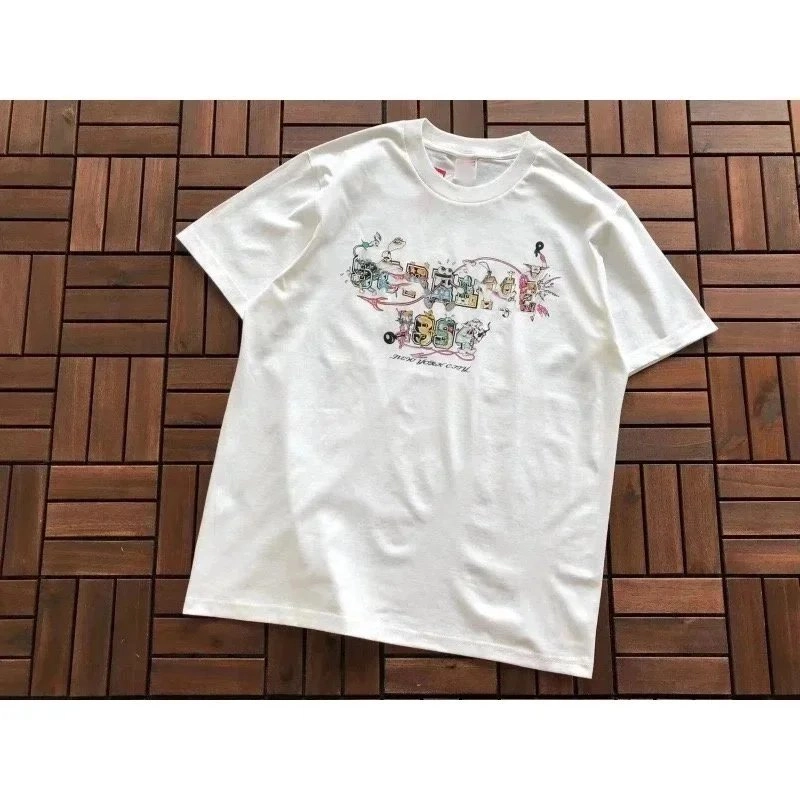 Supreme Box Logo Graphic T-Shirt White Multi-Color Print