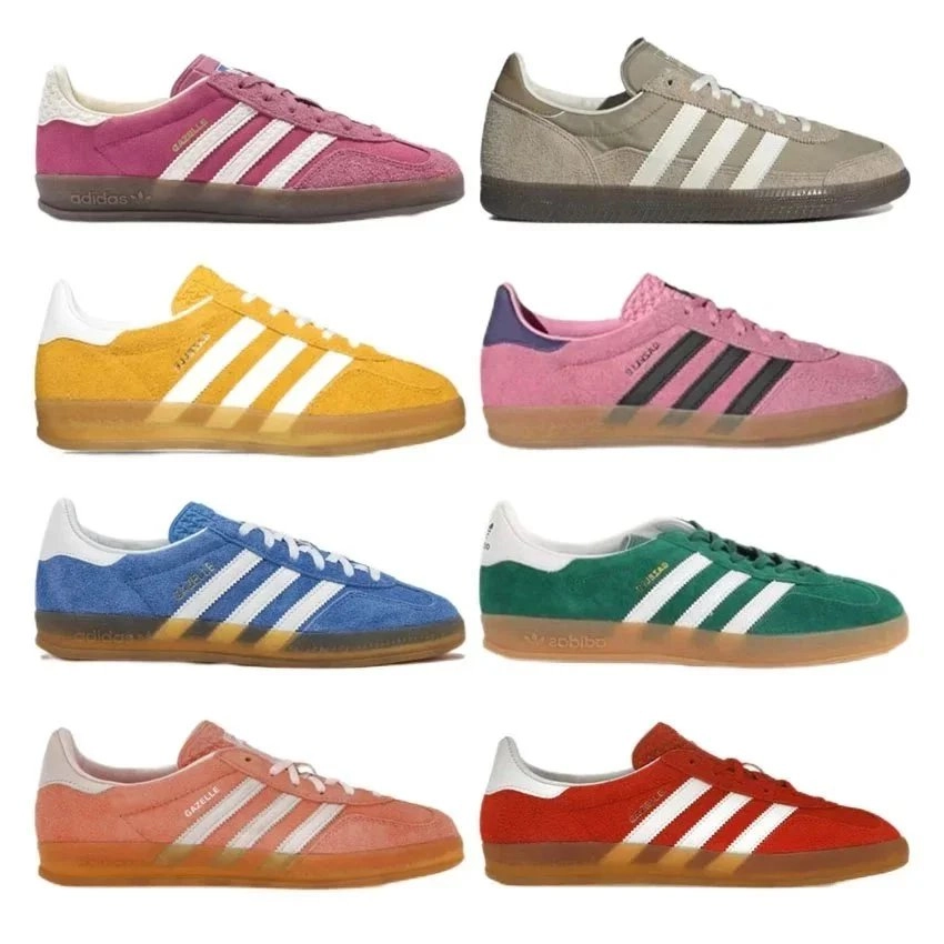 Adidas Samba Classic OG Gum Sole Sneakers - Pink White Suede