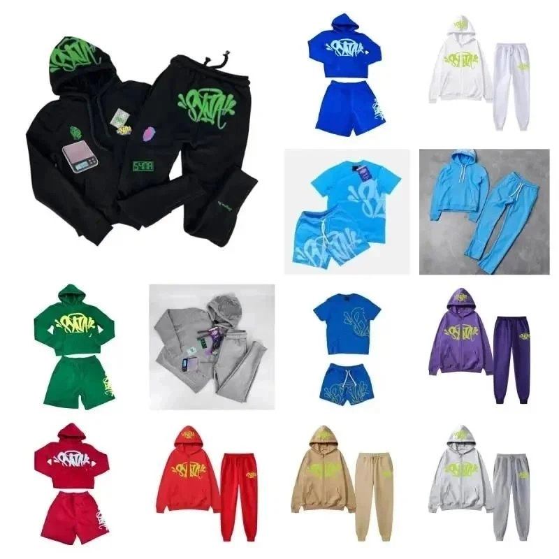 OCTA Graffiti Hoodie and Jogger Set - Black with Neon Green Print