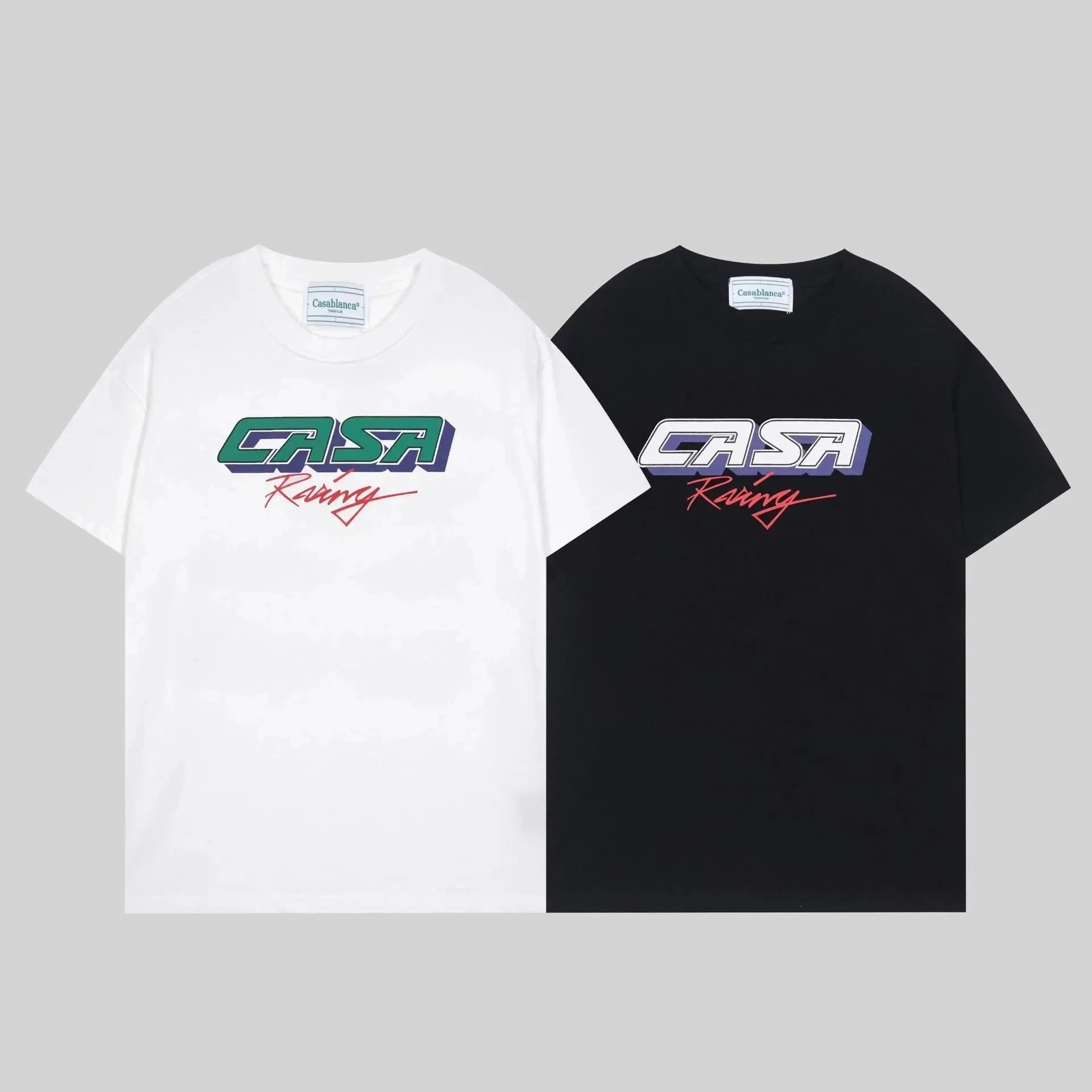 Casablanca Casa Racing Graphic T-Shirt - White and Black