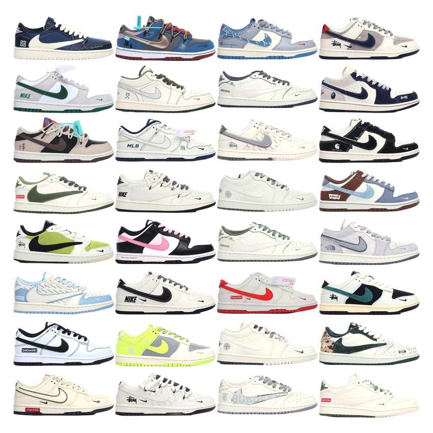 Nike Dunk Low SB x St&uuml;ssy Collaboration White Navy Green Swoosh