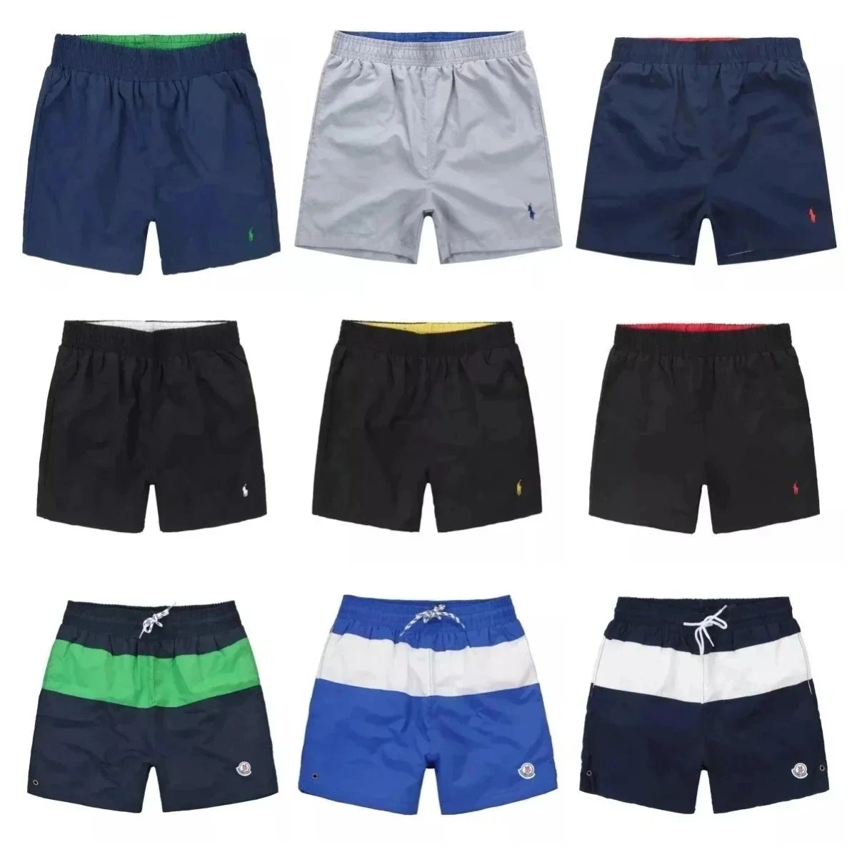 Polo Ralph Lauren Classic Swim Trunks - Navy with Green Waistband