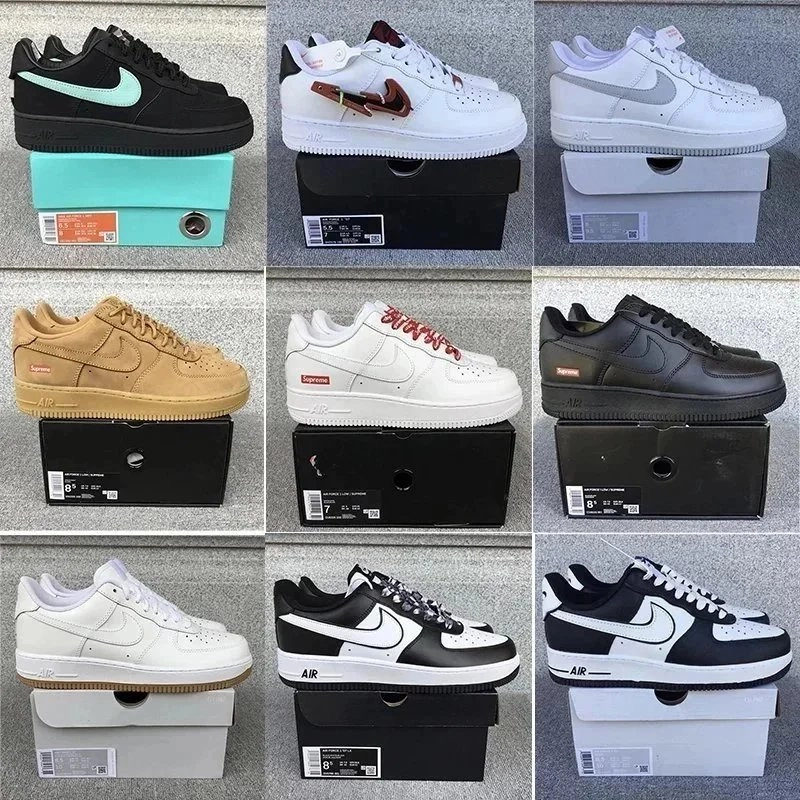 Nike Air Force 1 Low Supreme White Red Lace Edition