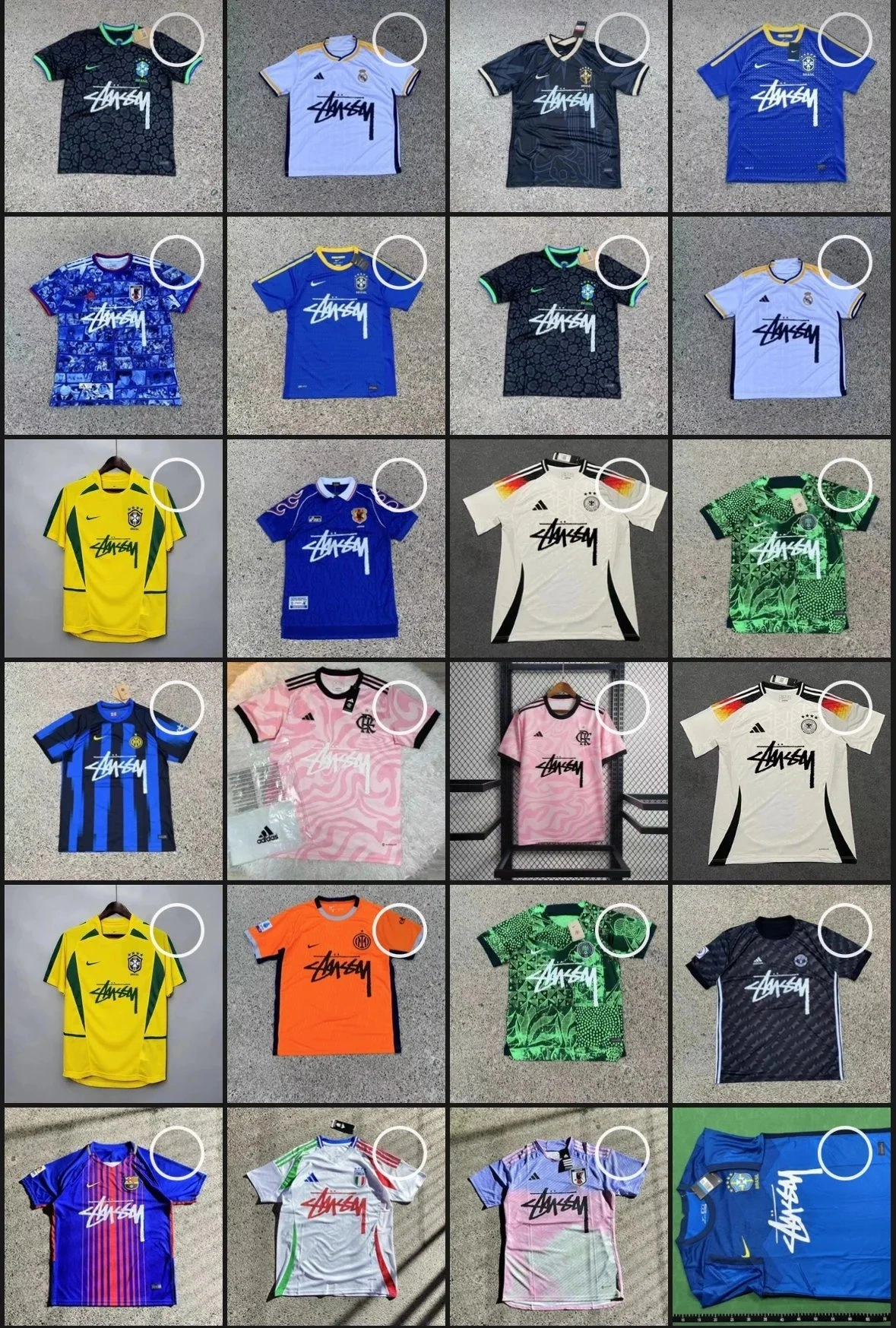 Stussy x Nike Brazil National Team Soccer Jersey - Black Geometric Pattern
