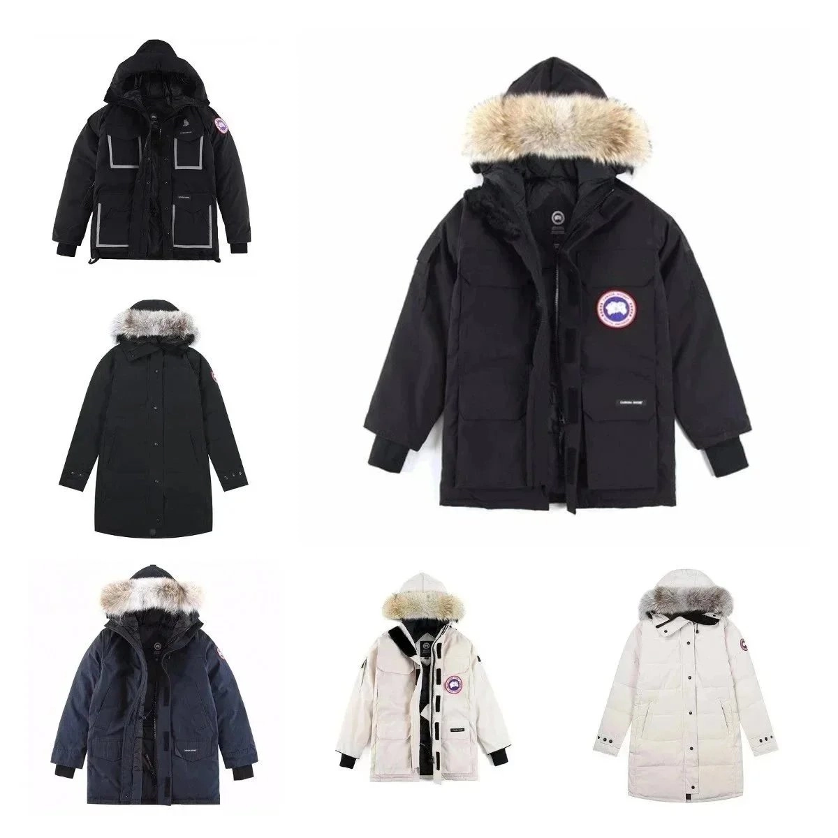 Canada Goose Expedition Parka Black with Fur Trim Hood