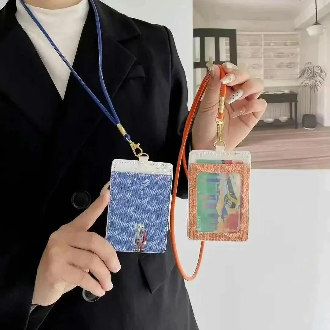 Goyard Blue Monogram Canvas ID Card Holder with Bape Bear