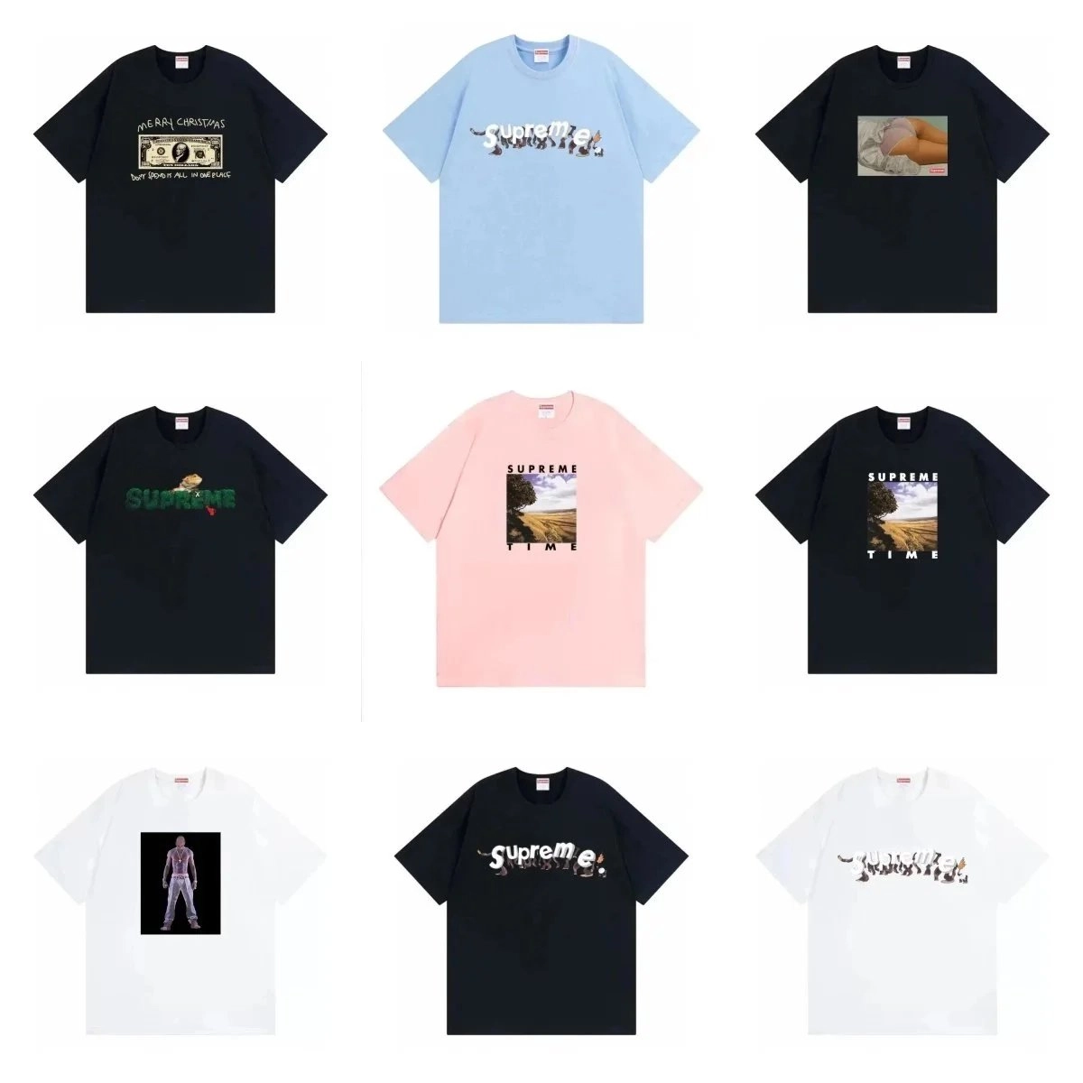 Supreme Time Field Print T-Shirt Black