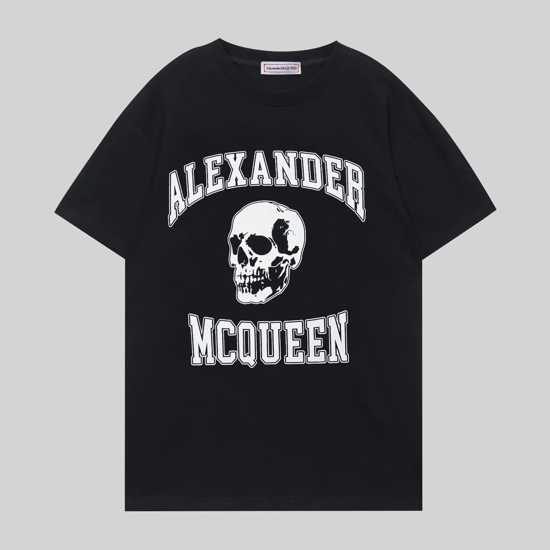 Alexander McQueen Skull Arch Logo Black Oversized T-Shirt