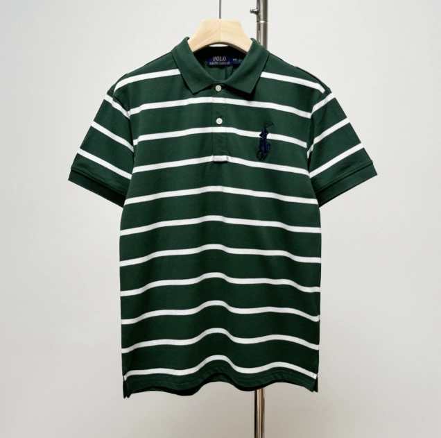 Polo Ralph Lauren Striped Classic Fit Polo Shirt - Forest Green