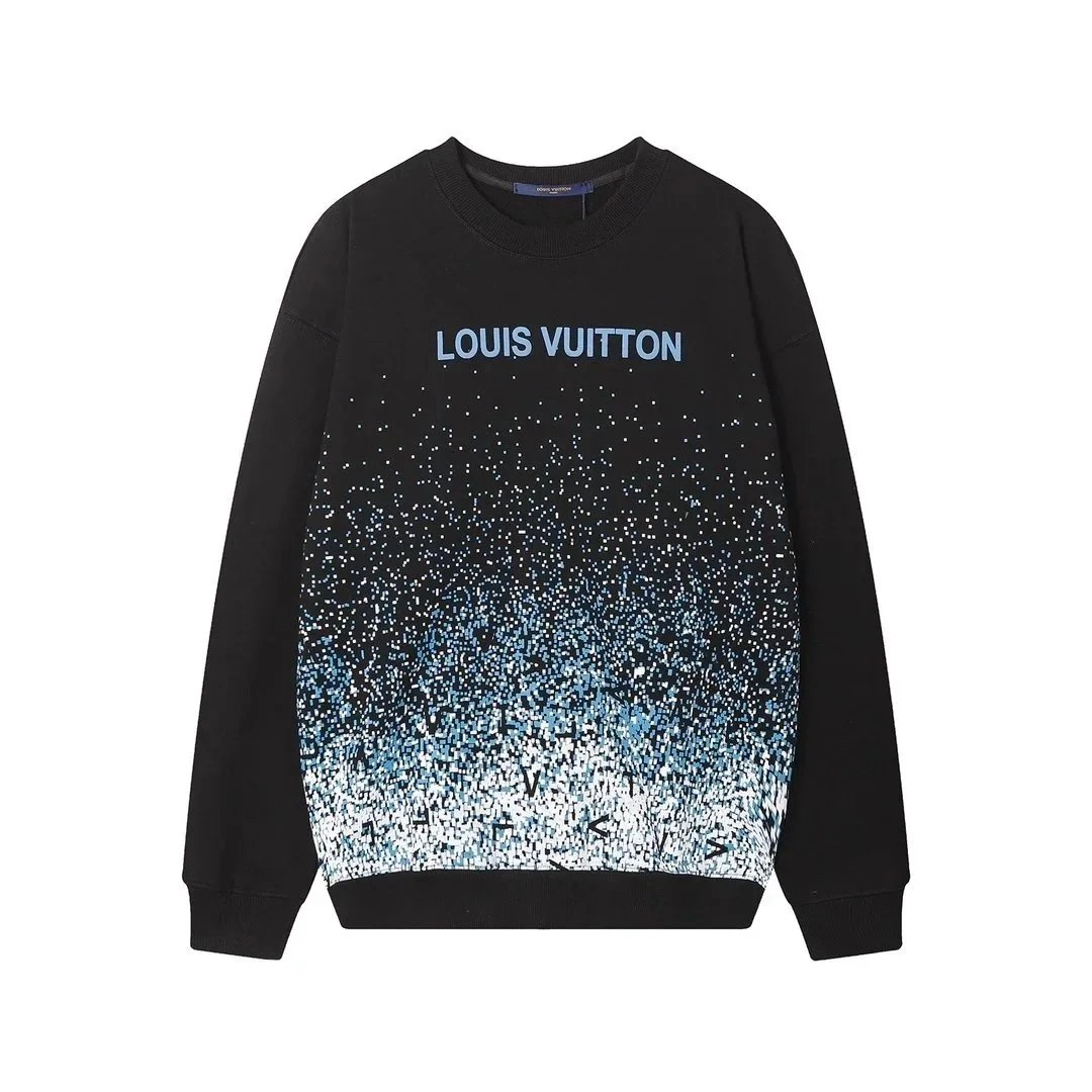 Louis Vuitton Pixel Gradient Sweatshirt Black Blue White