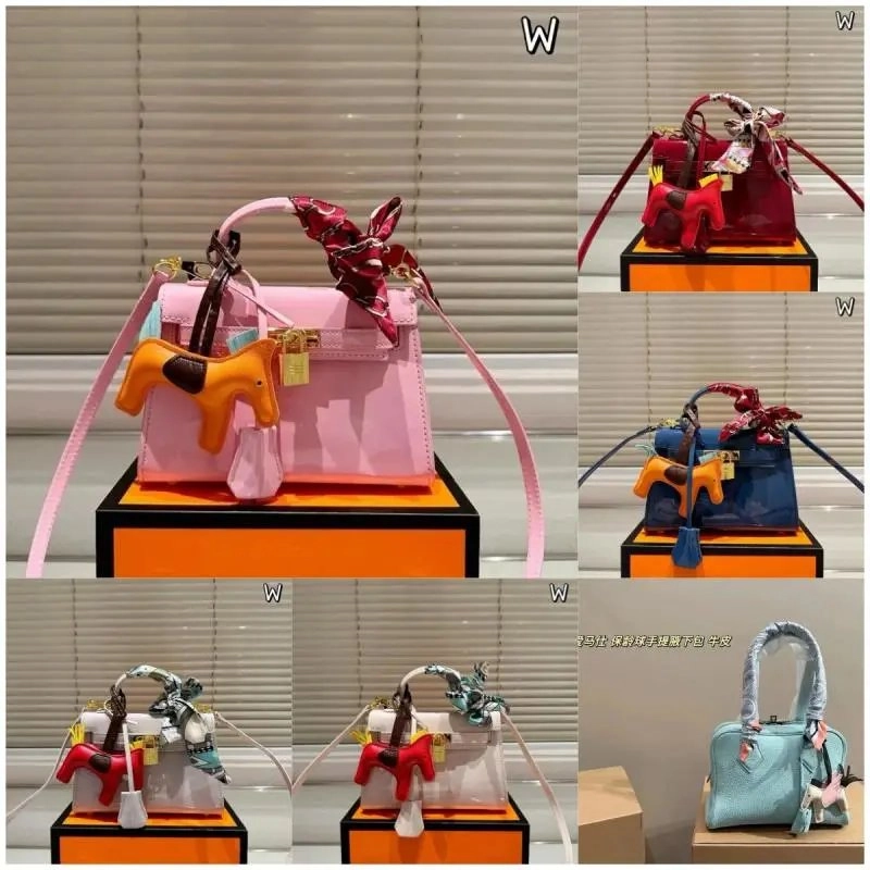 Herm&egrave;s Kelly Mini Bag Pink with Horse Charm and Silk Scarf