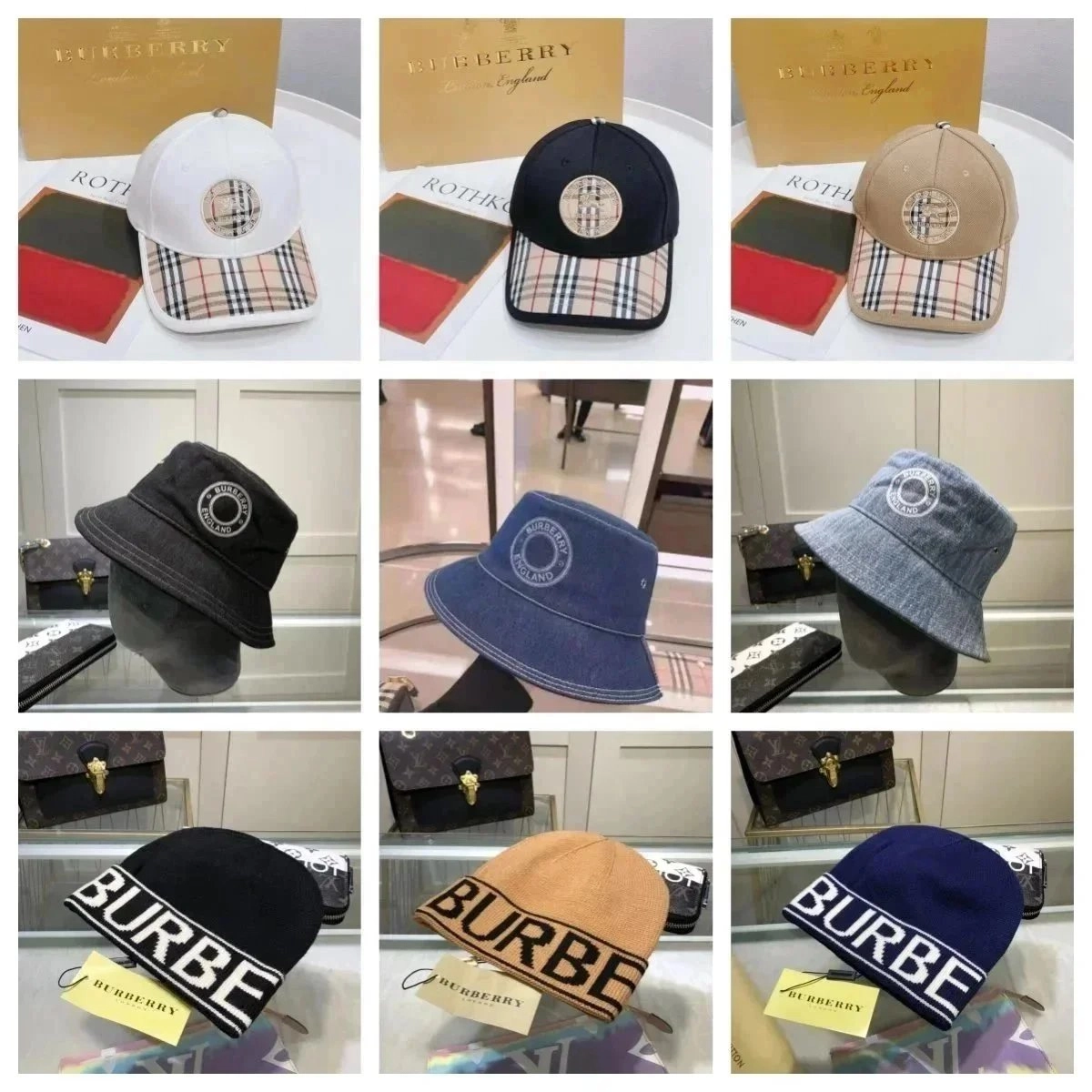 Burberry Classic Check Baseball Cap with Logo Patch