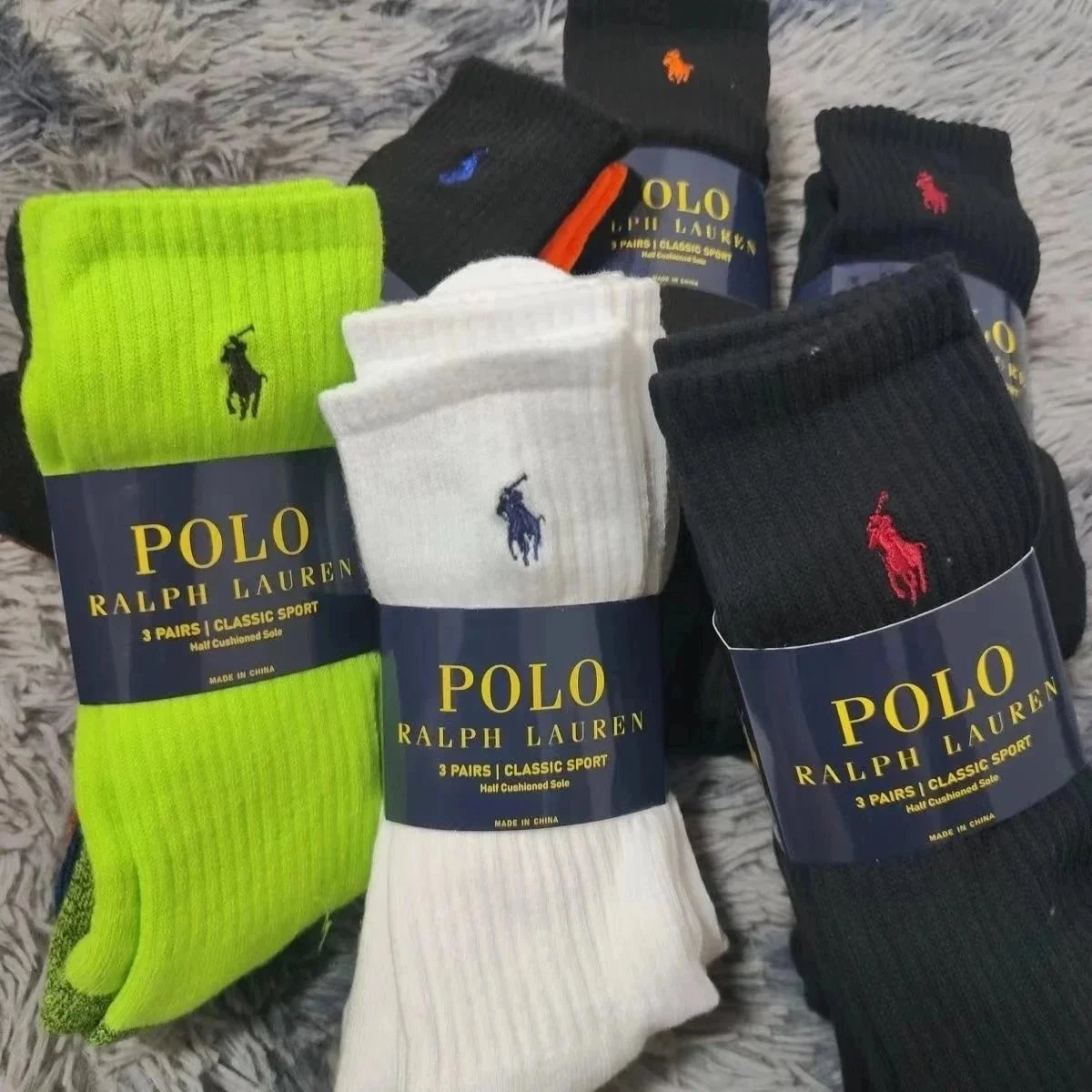 Polo Ralph Lauren Classic Sport Half Cushioned Socks 3-Pack