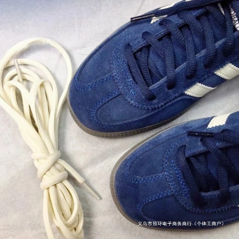 Adidas Samba Classic Blue Suede Shoes with White Stripes