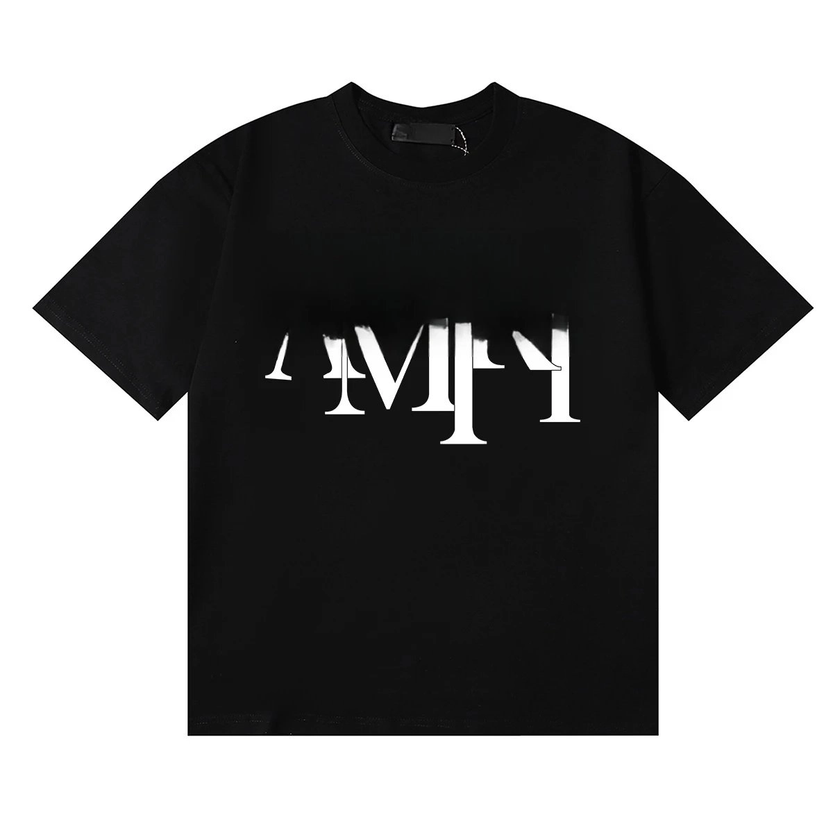 AMIRI Distorted Logo Black Oversized T-Shirt