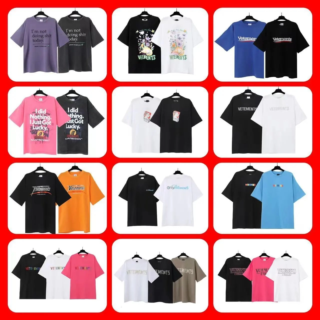 Vetements I'm Not Doing Shit Today Oversized Graphic T-Shirt