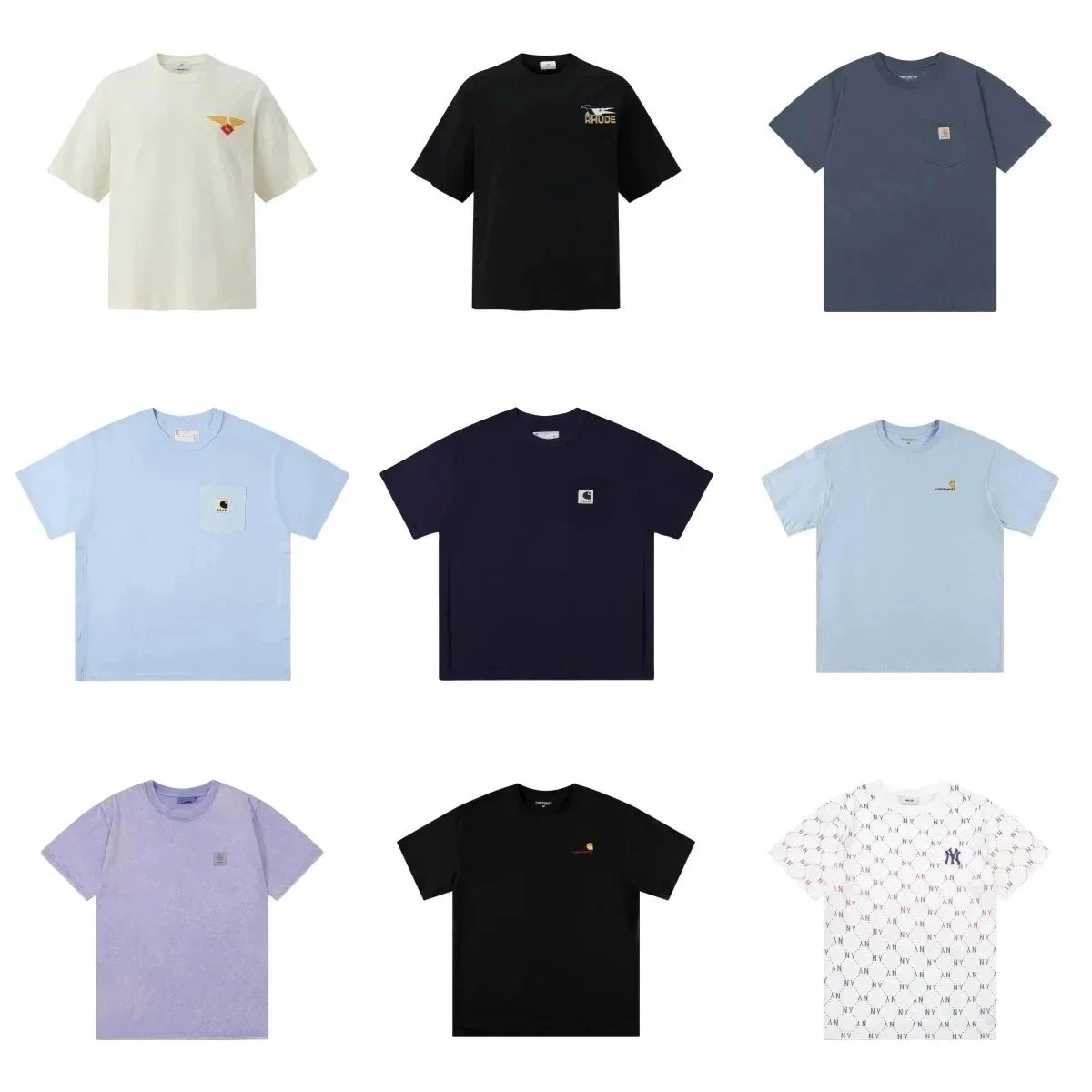 Carhartt WIP Pocket T-Shirt Navy Blue with Signature Patch