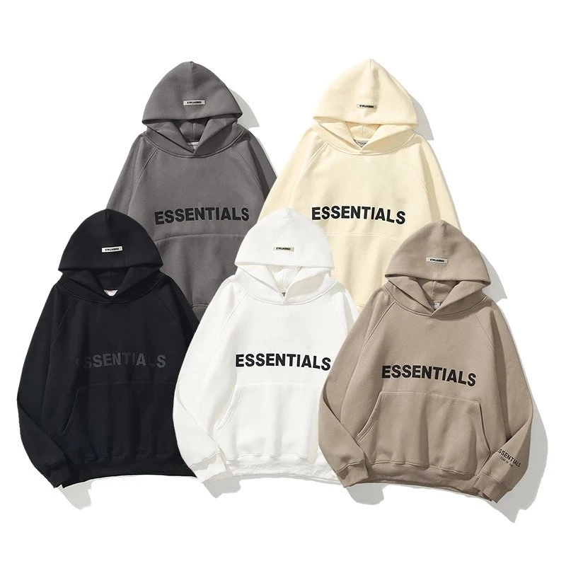 ESSENTIALS Logo Hoodie Premium Cotton Pullover - Multiple Colors