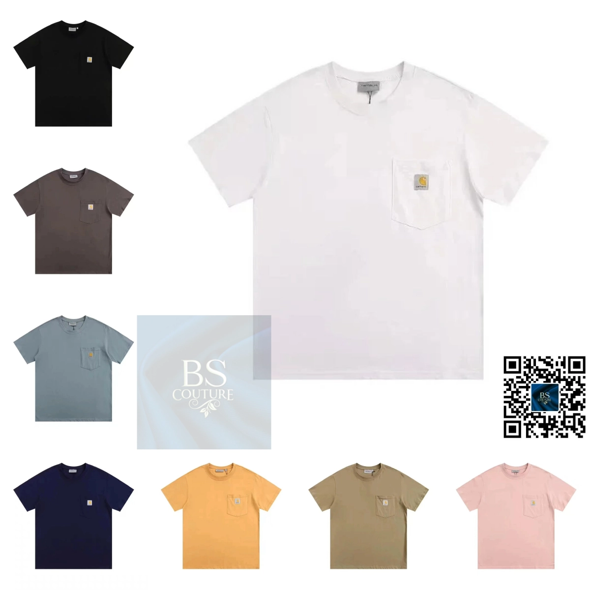 Carhartt WIP Pocket T-Shirt - White Heavyweight Cotton