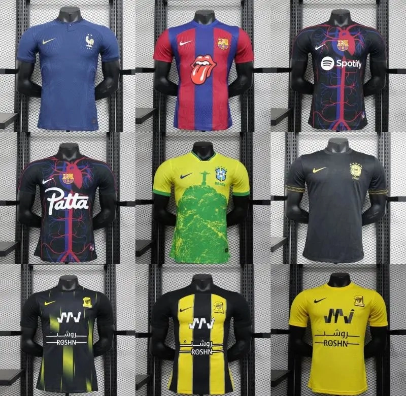 Nike FC Barcelona Rolling Stones Collaboration Jersey Red-Blue