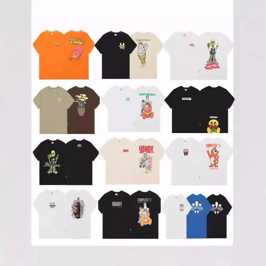 Vandy Orange Graphic Tee with Ice Cream Print and Logo
