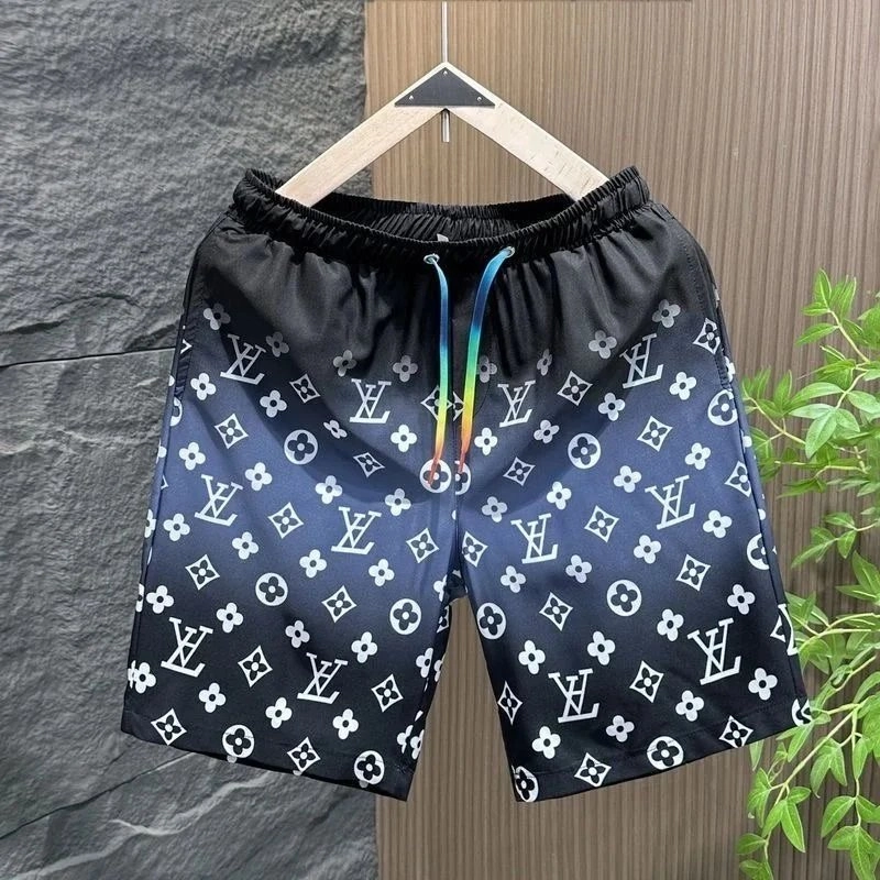 Louis Vuitton Monogram Gradient Swim Shorts with Rainbow Drawstring